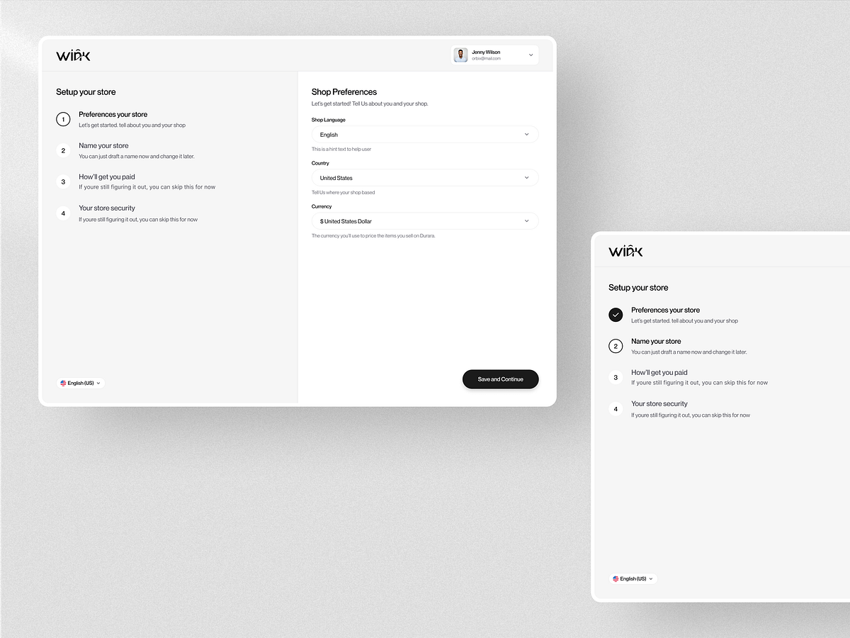 E-commerce Dashboard Onboarding Flow - Seller Setup & Security Image 1