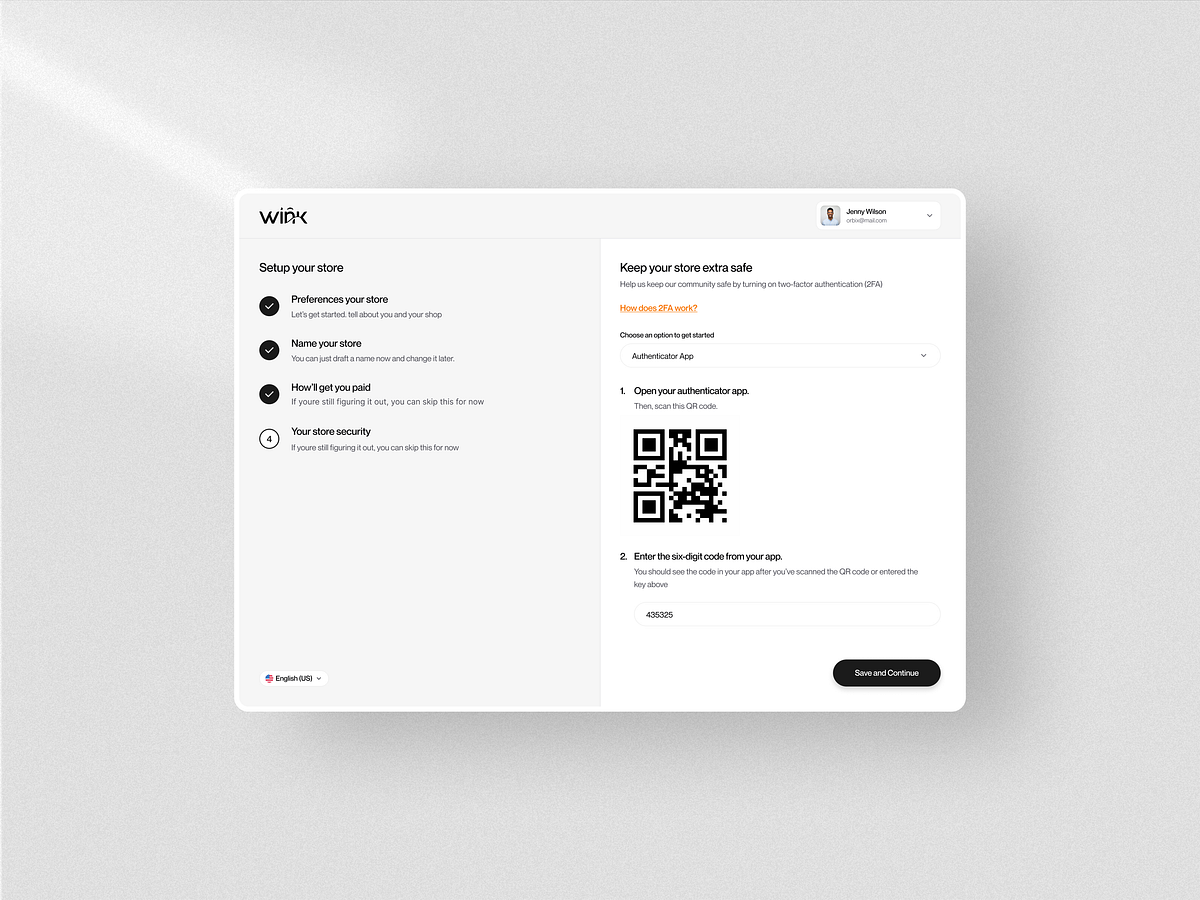 E-commerce Dashboard Onboarding Flow - Seller Setup & Security Image 5