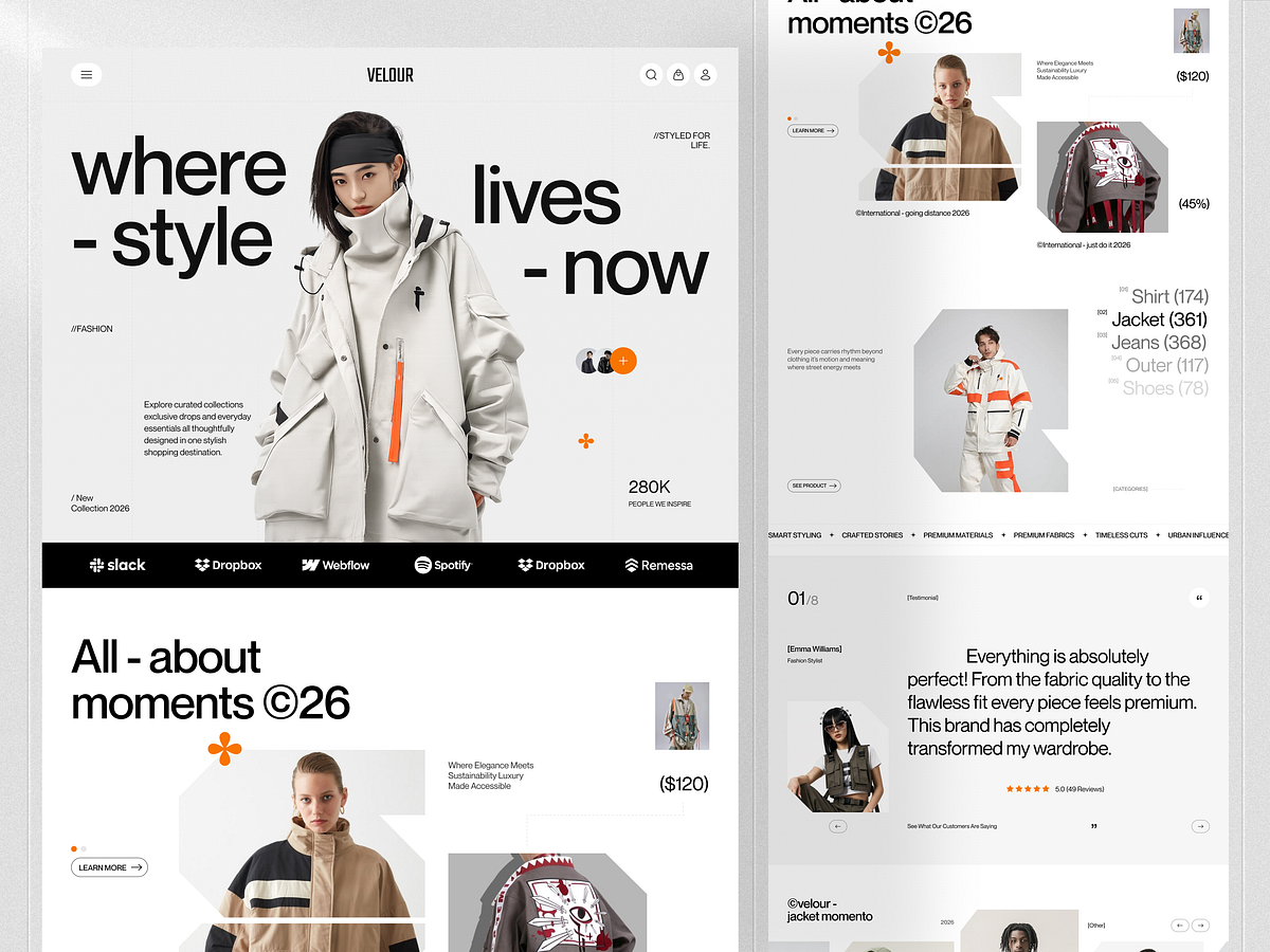 Velour - Fashion E-commerce Web Design Image 0