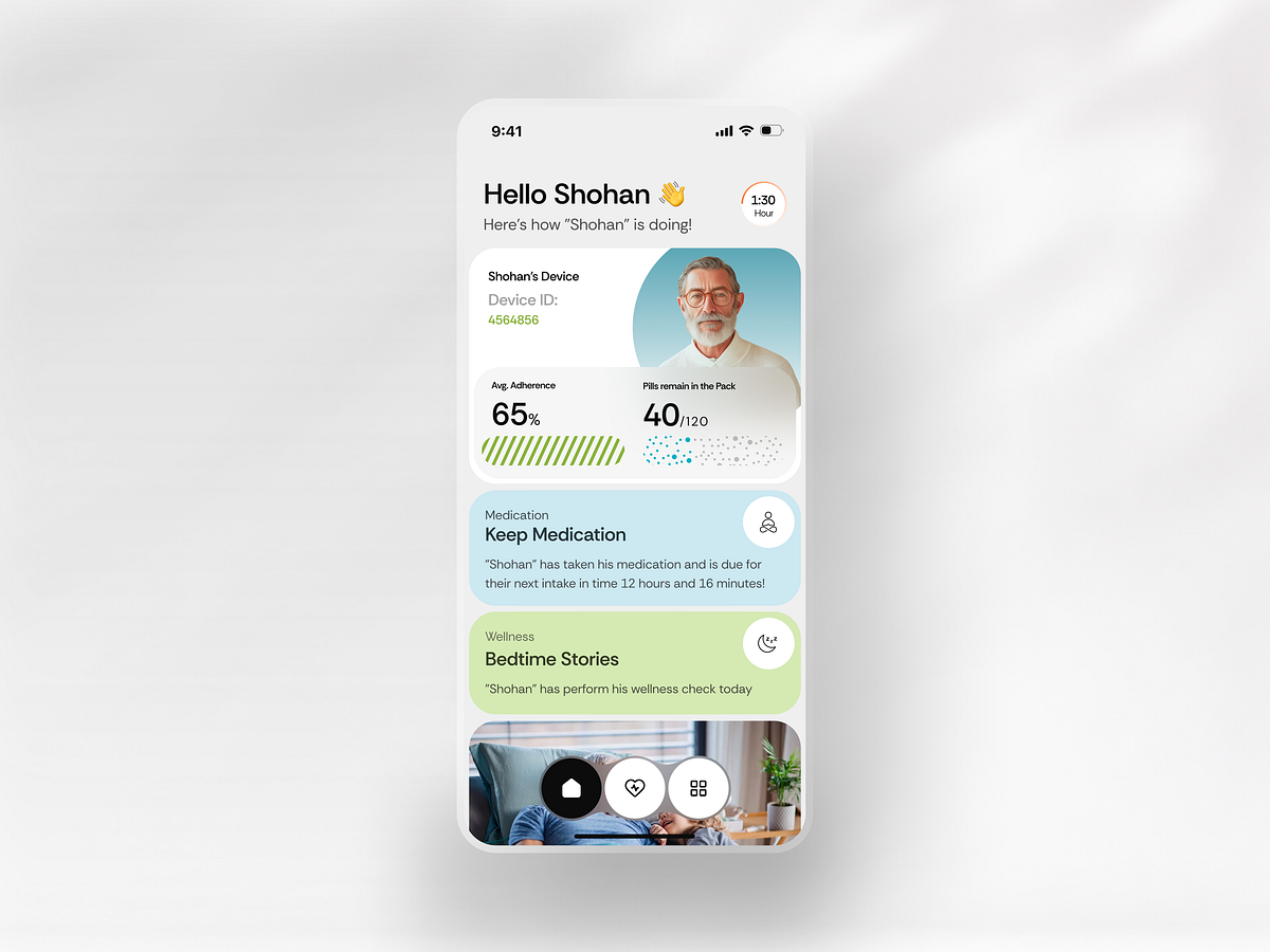 WellNest Health Tracking Dashboard UI Design Image 1