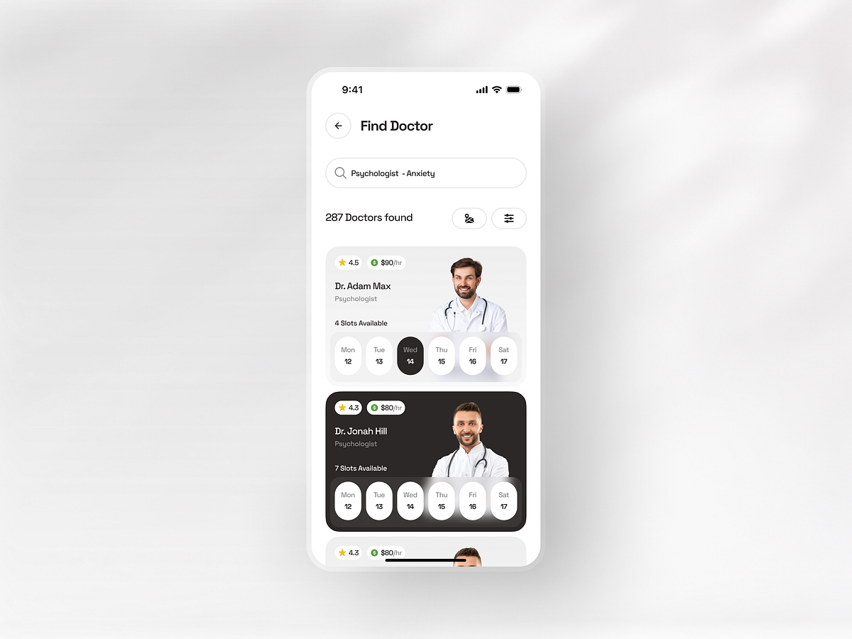 Healthcare Mobile App UI – Doctor Appointment & Medical Booking Experience Image 4