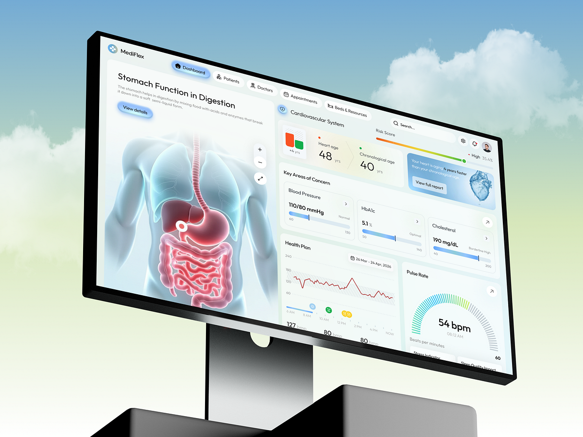 MediFlex — Medical Health Tracking Dashboard UI Design Image 0