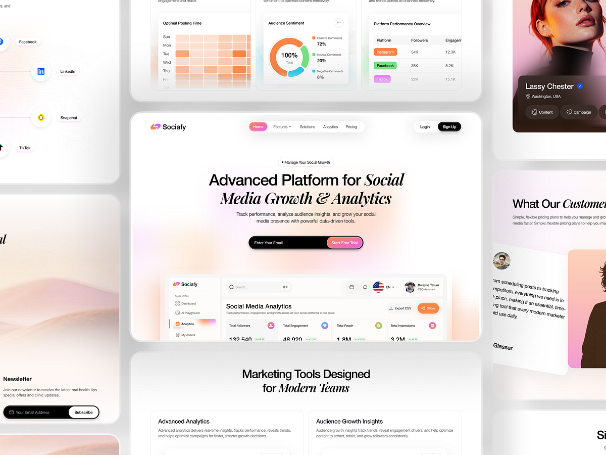 Social Media Growth & Analytics Dashboard Image 2