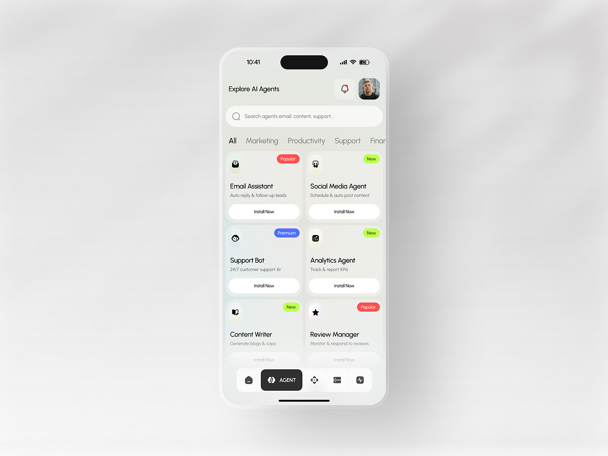 AI Automation SaaS App — Mobile Dashboard UI Image 1
