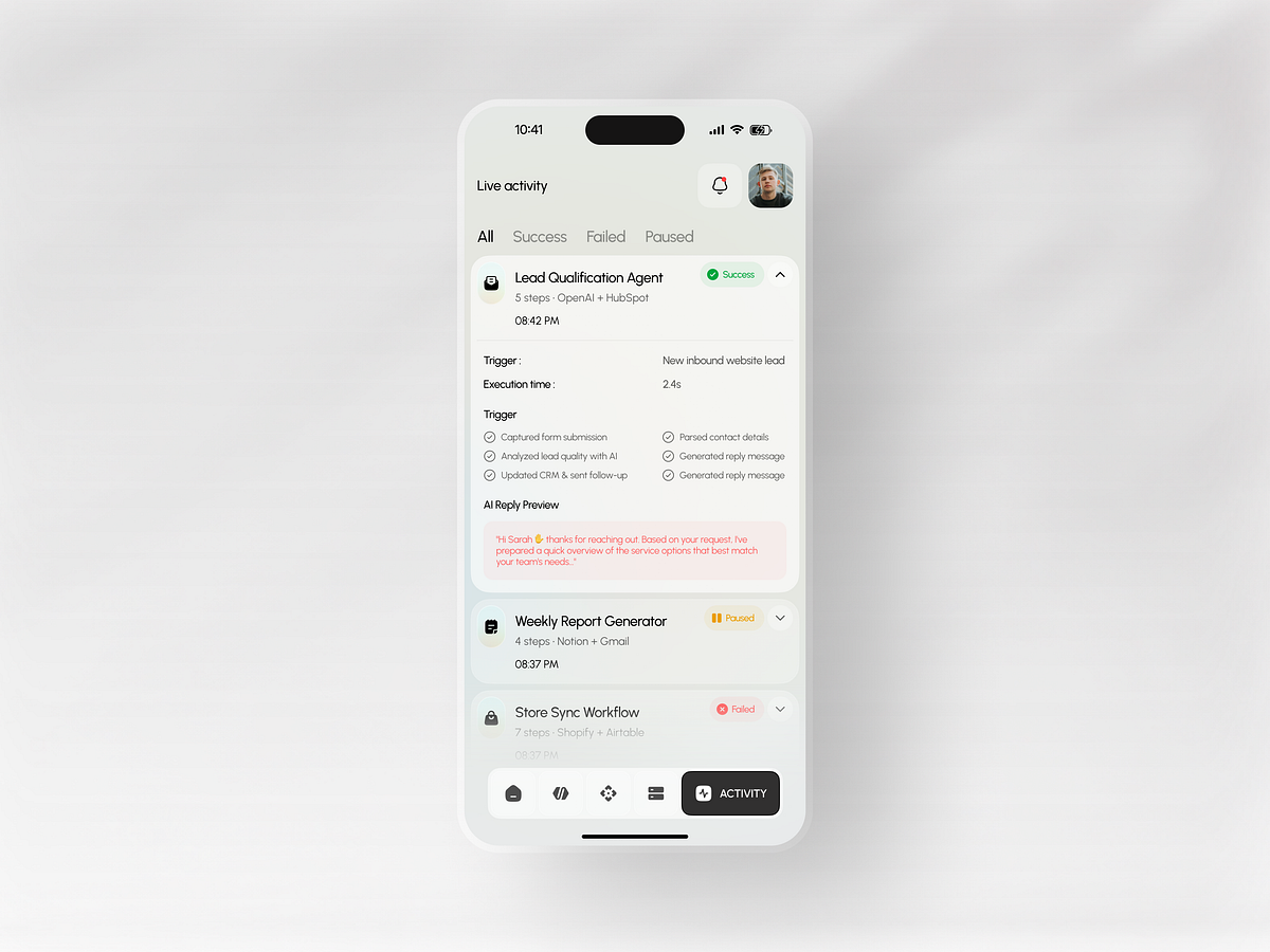 Cloud Instances & AI Automation SaaS Mobile App Design Image 2