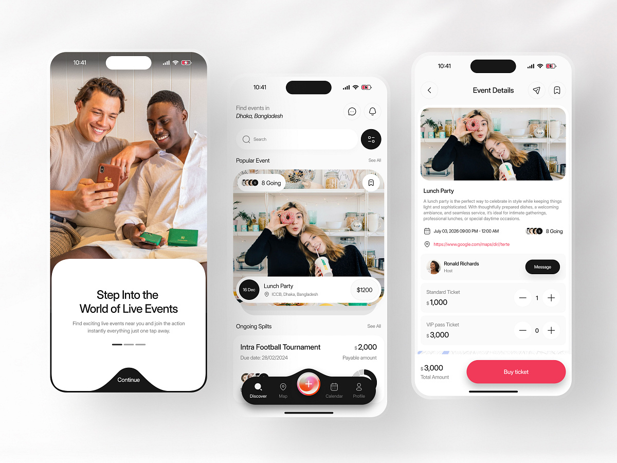 Event Ticket Booking App Design Image 0