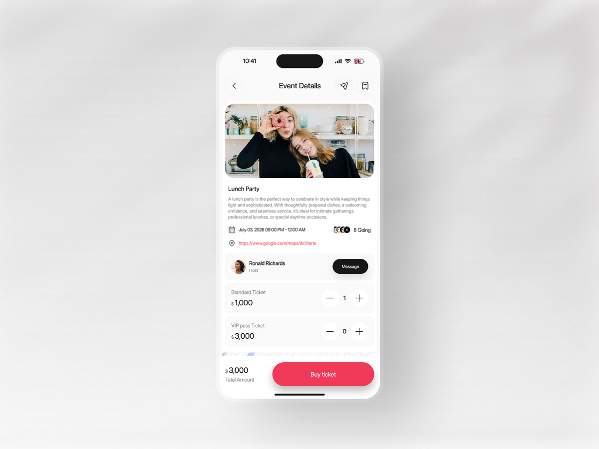 Event Ticket Booking App Design Image 3