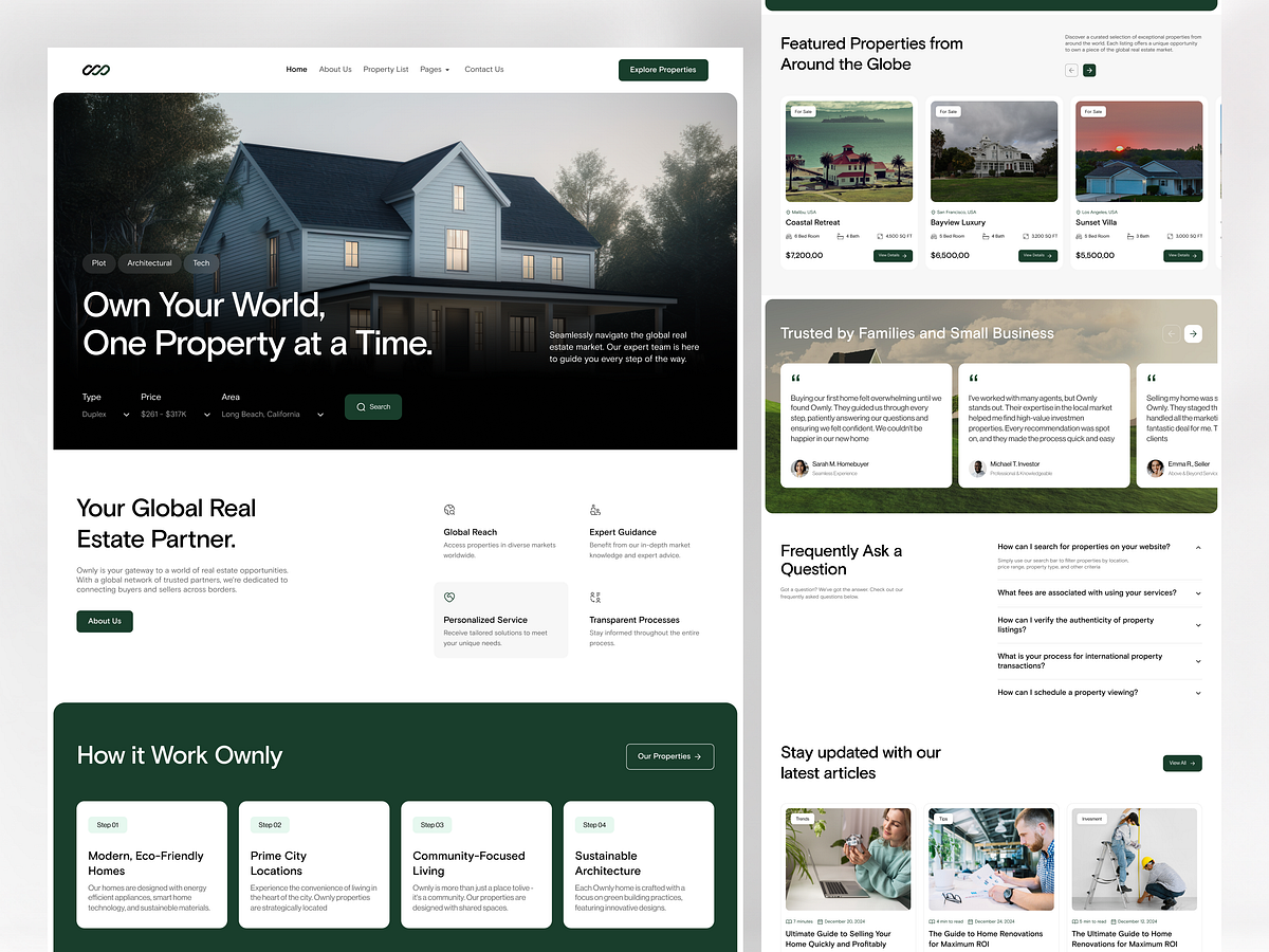 Ownly - Real Estate Website Design Image 0