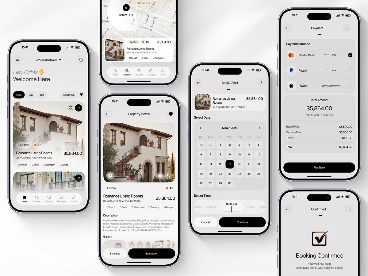 Aurex Living — Real Estate Mobile App Design