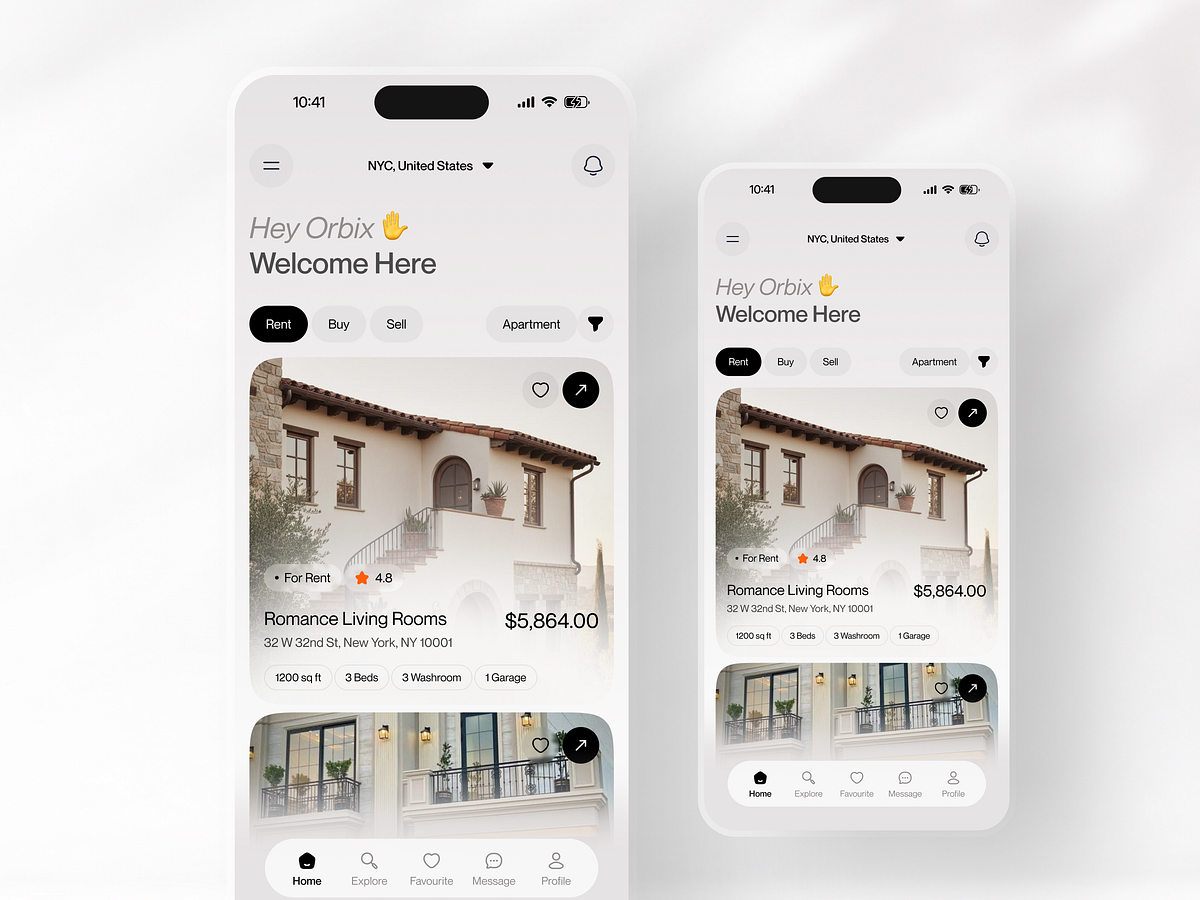 Aurex Living — Real Estate Mobile App Design Image 0