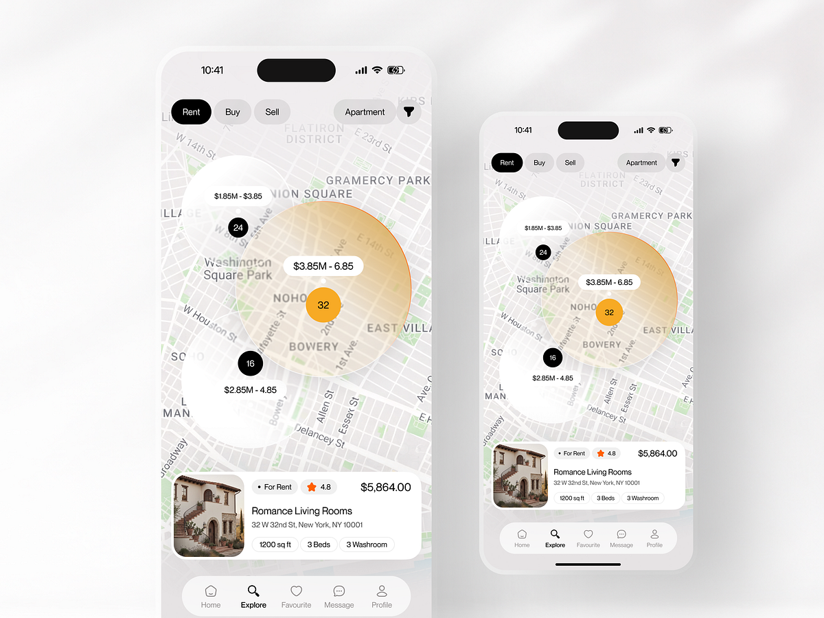 Aurex Living — Real Estate Mobile App Design Image 2