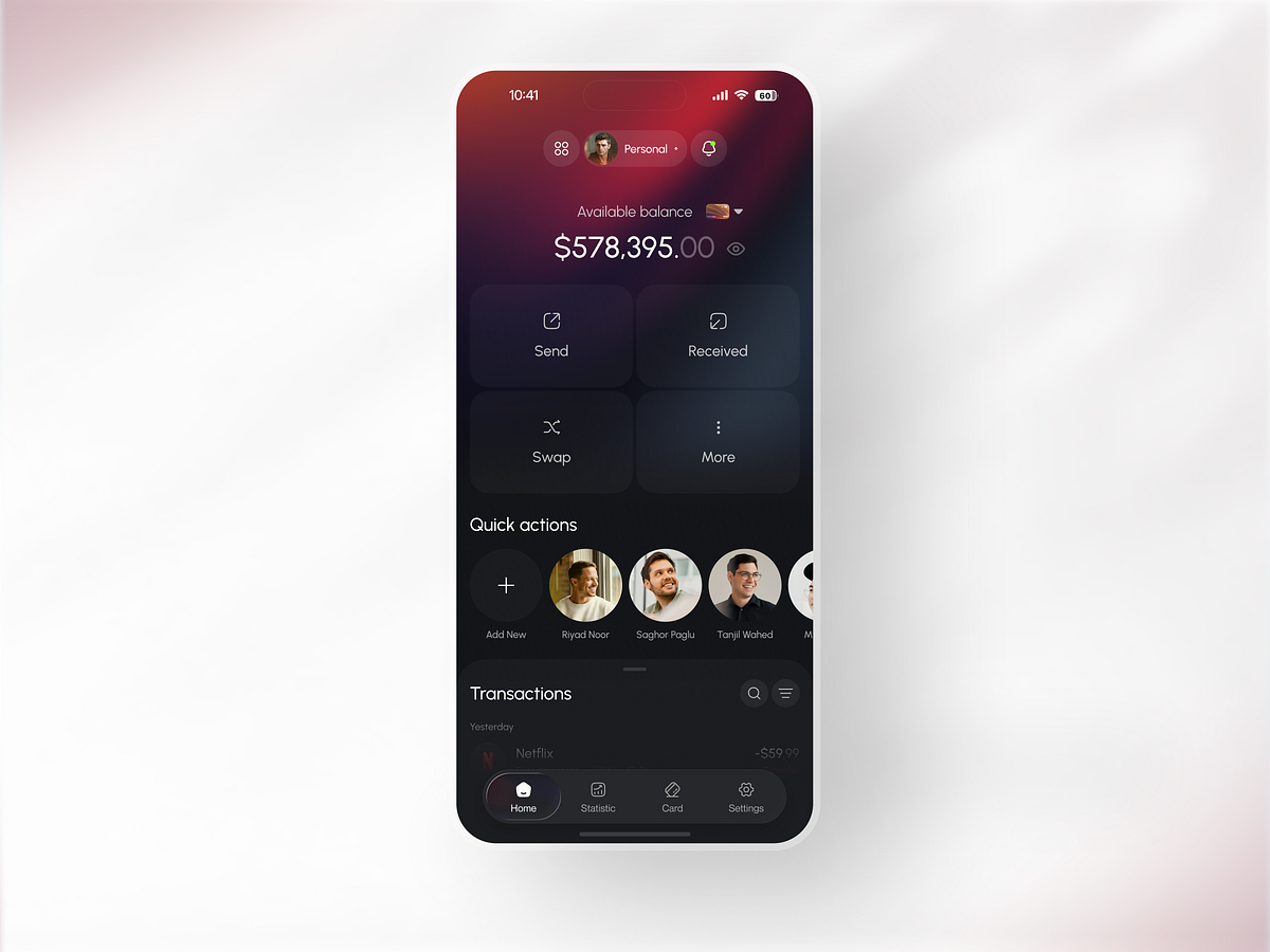 Fintech Payment App UI Design Image 2