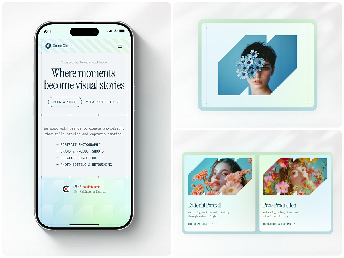 Omnix.Studio - Mobile Website Design for a Photography Studio Image 0