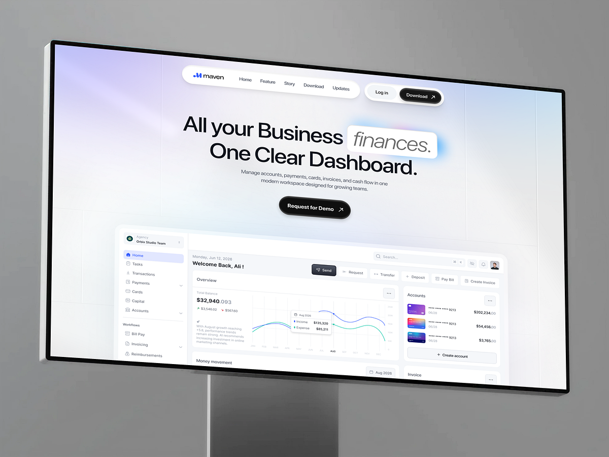 Maven - Finance SaaS Landing Page Design  Image 0