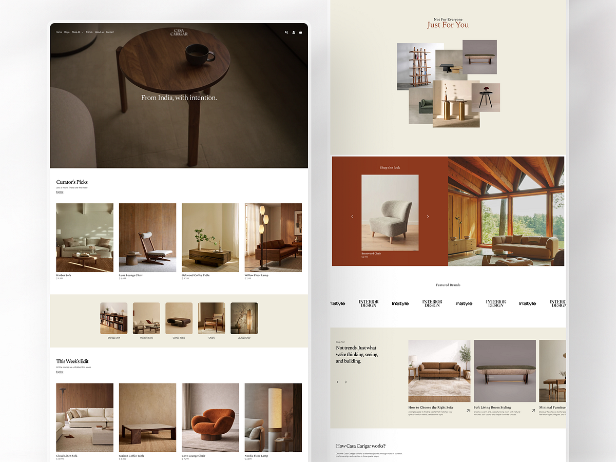 Luxury Furniture E-Commerce Website Design