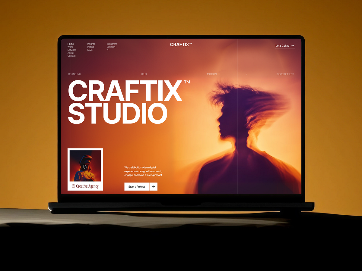 Craftix Studio – Creative Agency Website Design Image 0