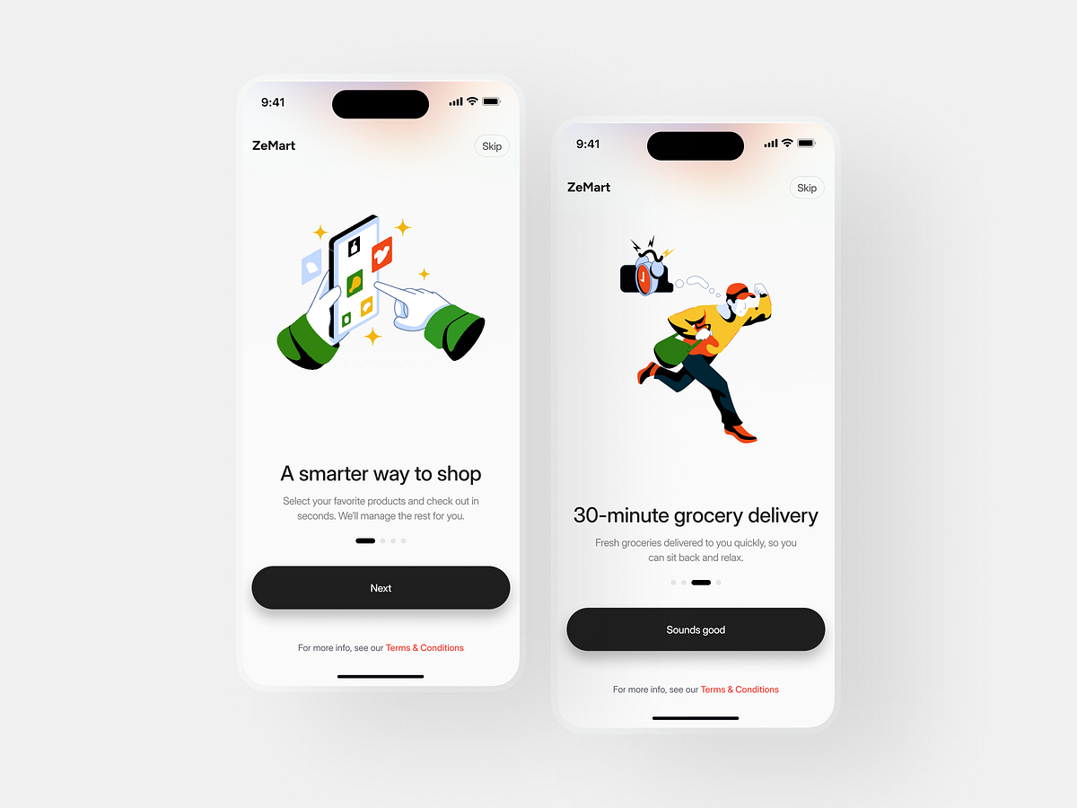 Super App Illustration System — Food & E-Commerce Image 1