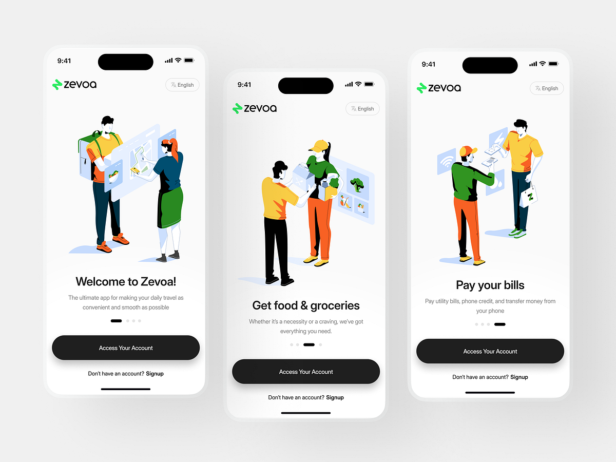 Super App Illustration System — Food & E-Commerce Image 2