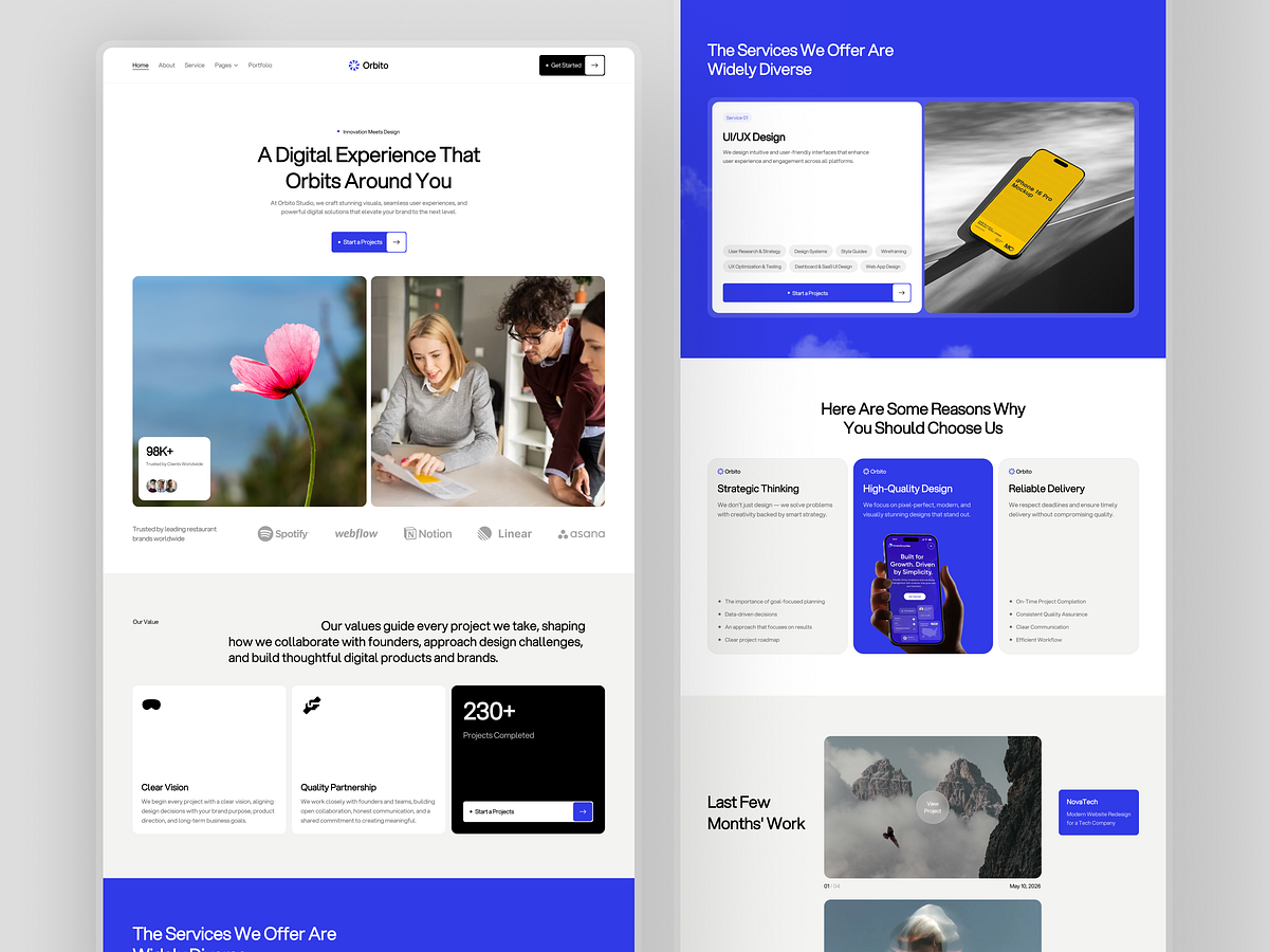 Orbito - Digital Design Agency Website Design