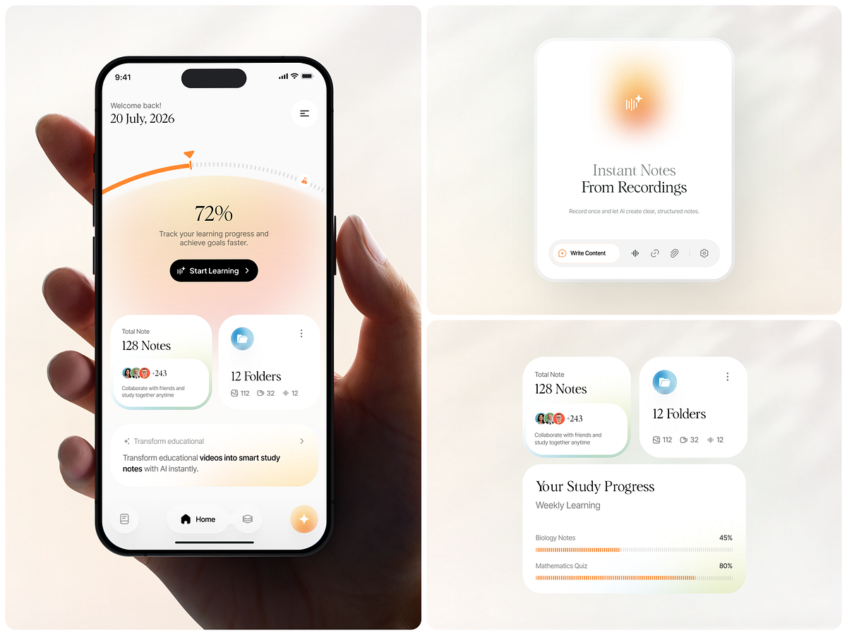 Studia - AI Study Companion App UI Design Image 0