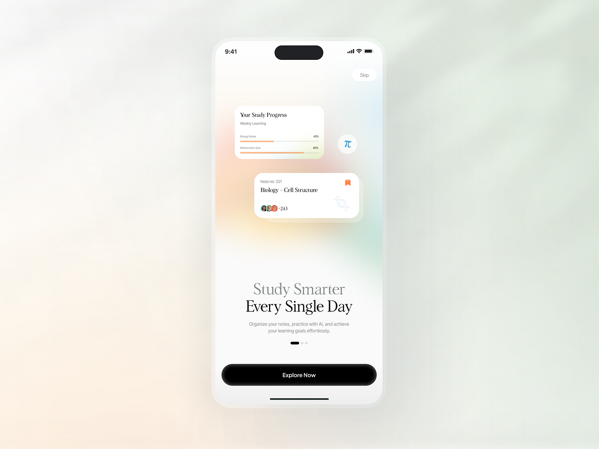 Studia - AI Study Companion App UI Design Image 1