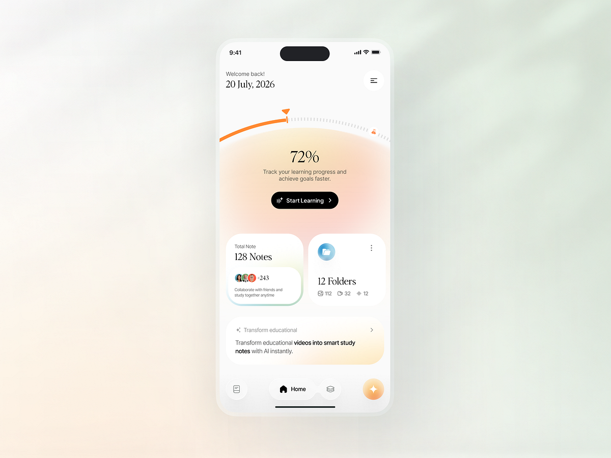 Studia - AI Study Companion App UI Design Image 2