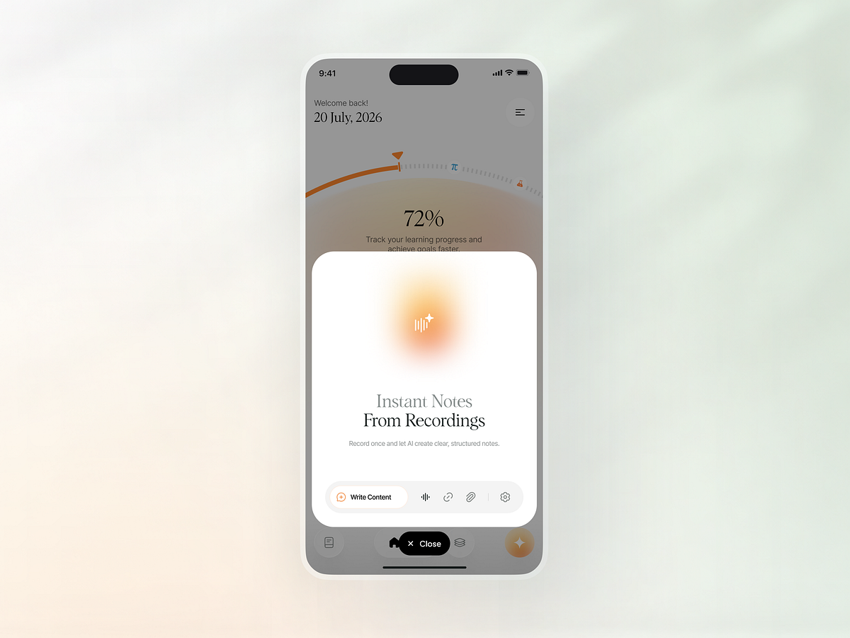 Studia - AI Study Companion App UI Design Image 3