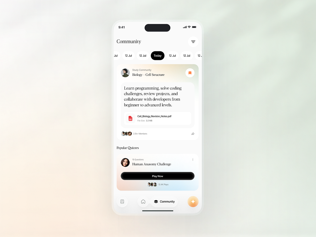 Studia - AI Study Companion App UI Design Image 4