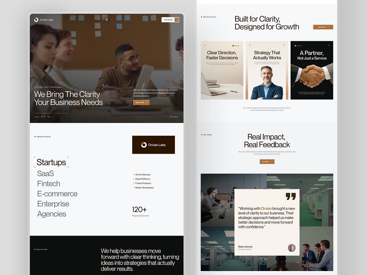 Orvian Labs -  Business Strategy Consulting Website Design