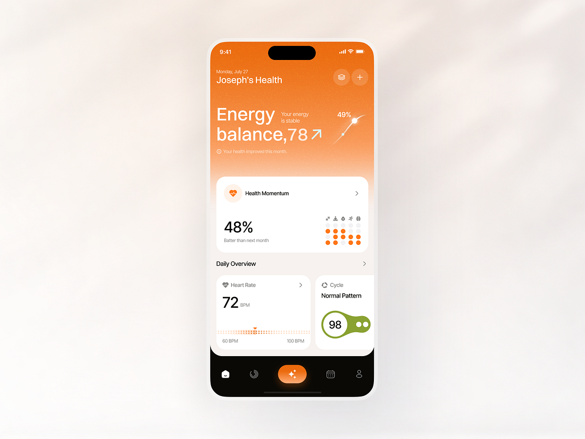 Nuvia AI - AI Health & Wellness App UI Image 1