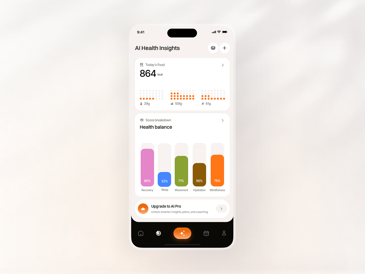 Nuvia AI - AI Health & Wellness App UI Image 2