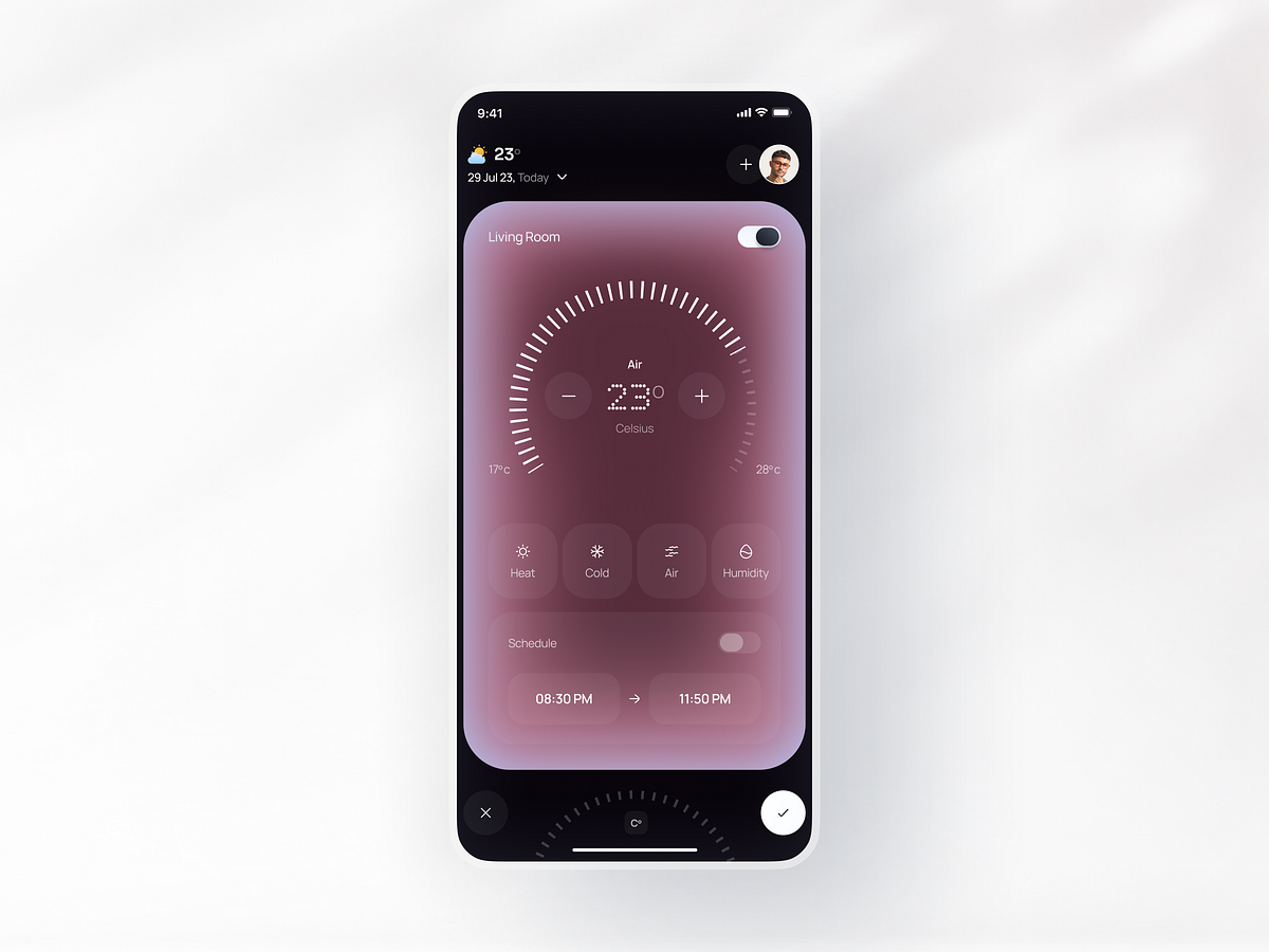 Nimbus - Smart Home Voice Control App UI Design Image 2