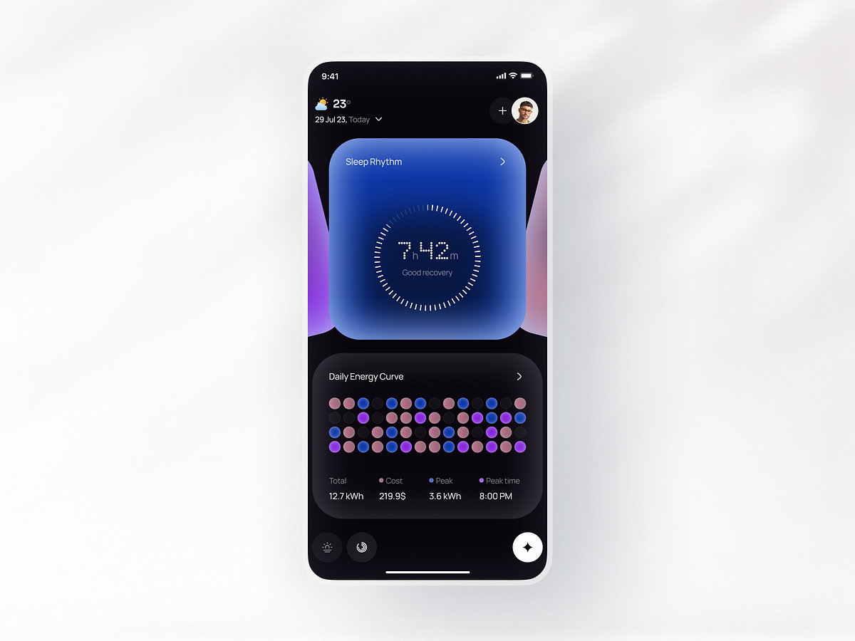 Nimbus - Smart Home Voice Control App UI Design Image 3