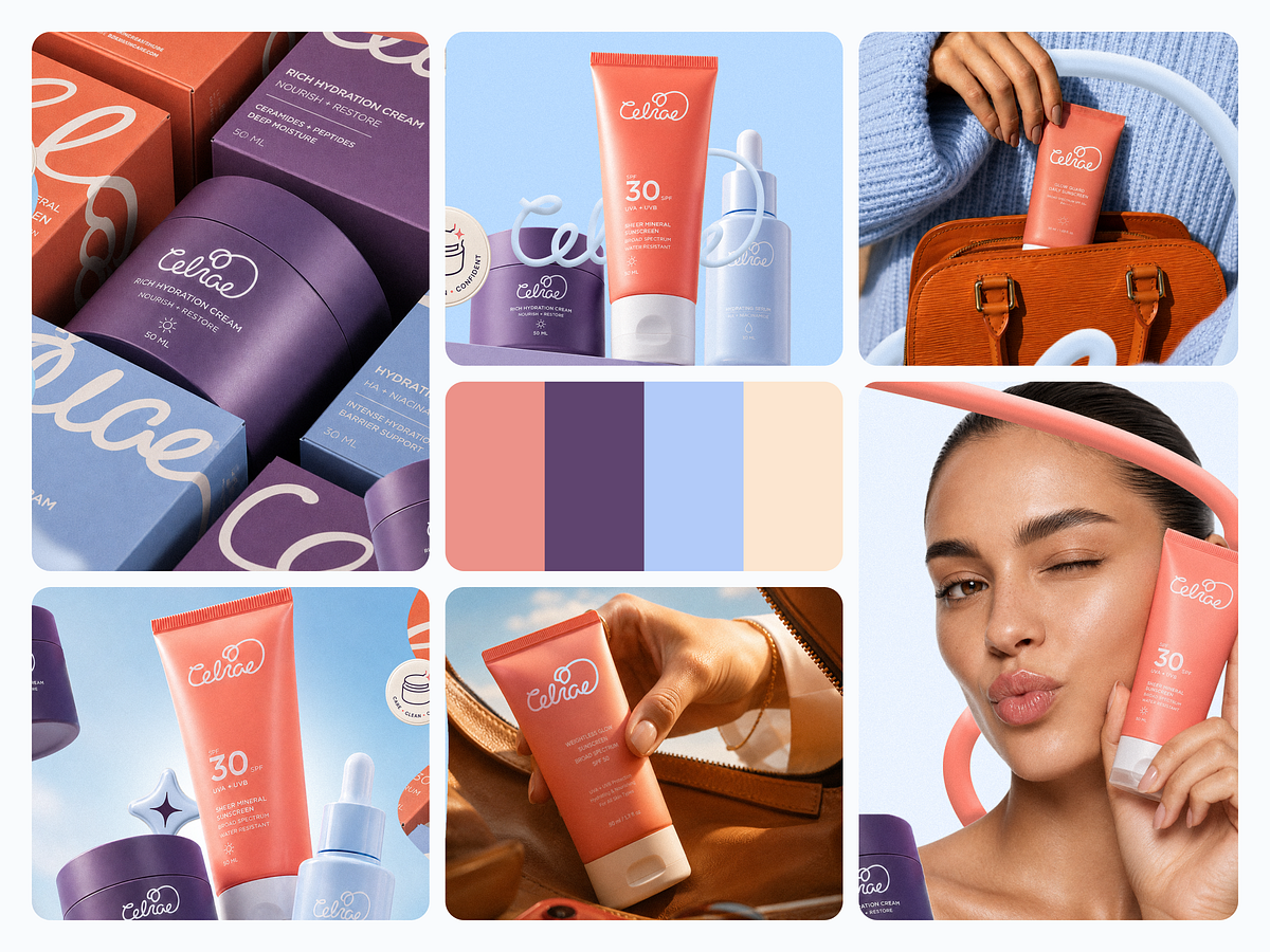 Celrae - Skincare Brand Identity & Packaging Design