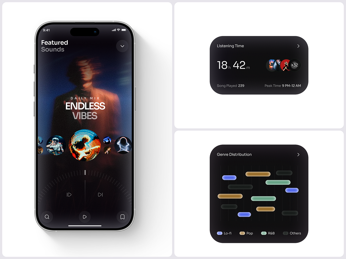 Sonari - AI Music Streaming App UI Design Image 0