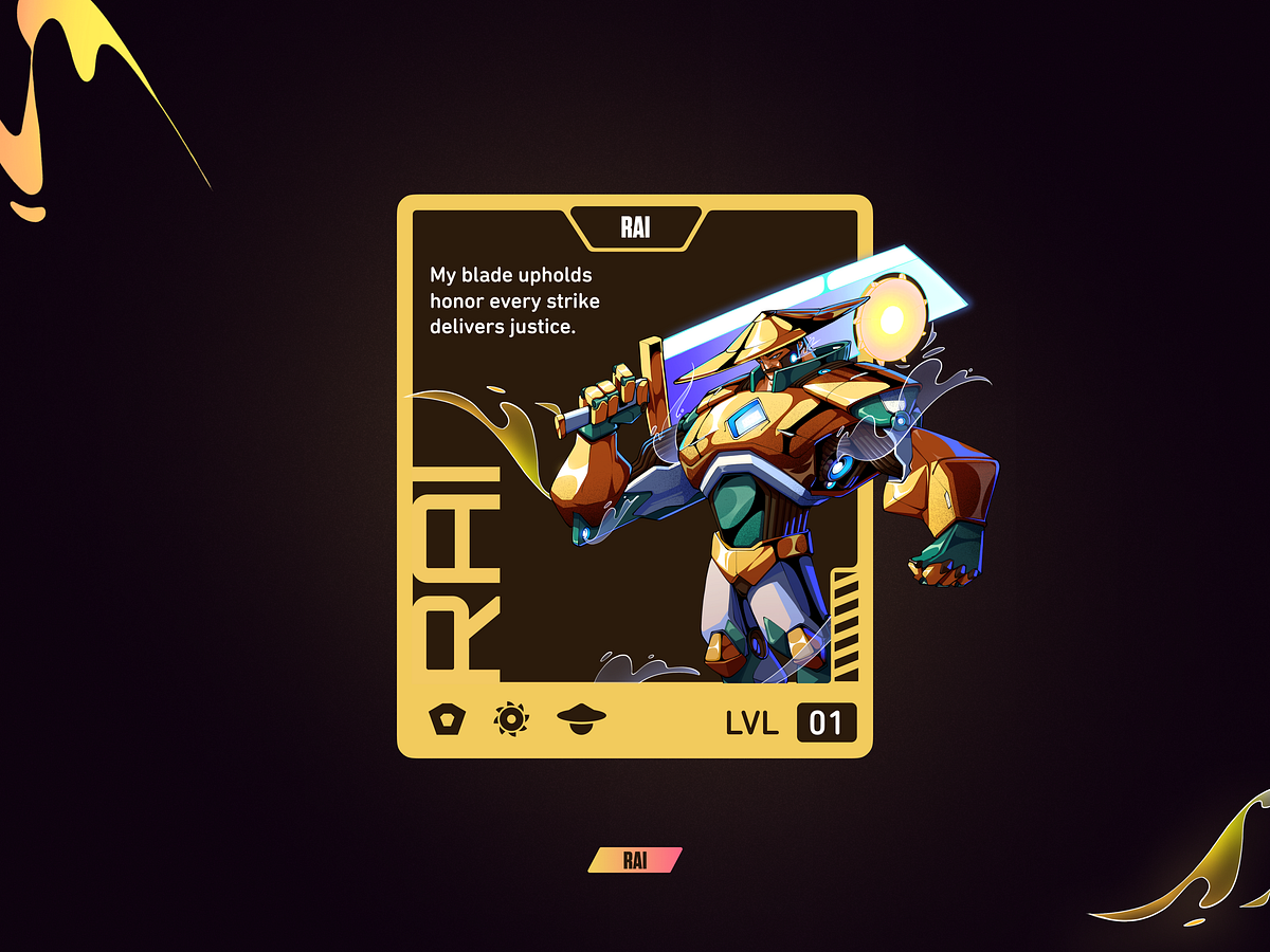Sci-Fi Warrior illustration Character Cards Design Image 0