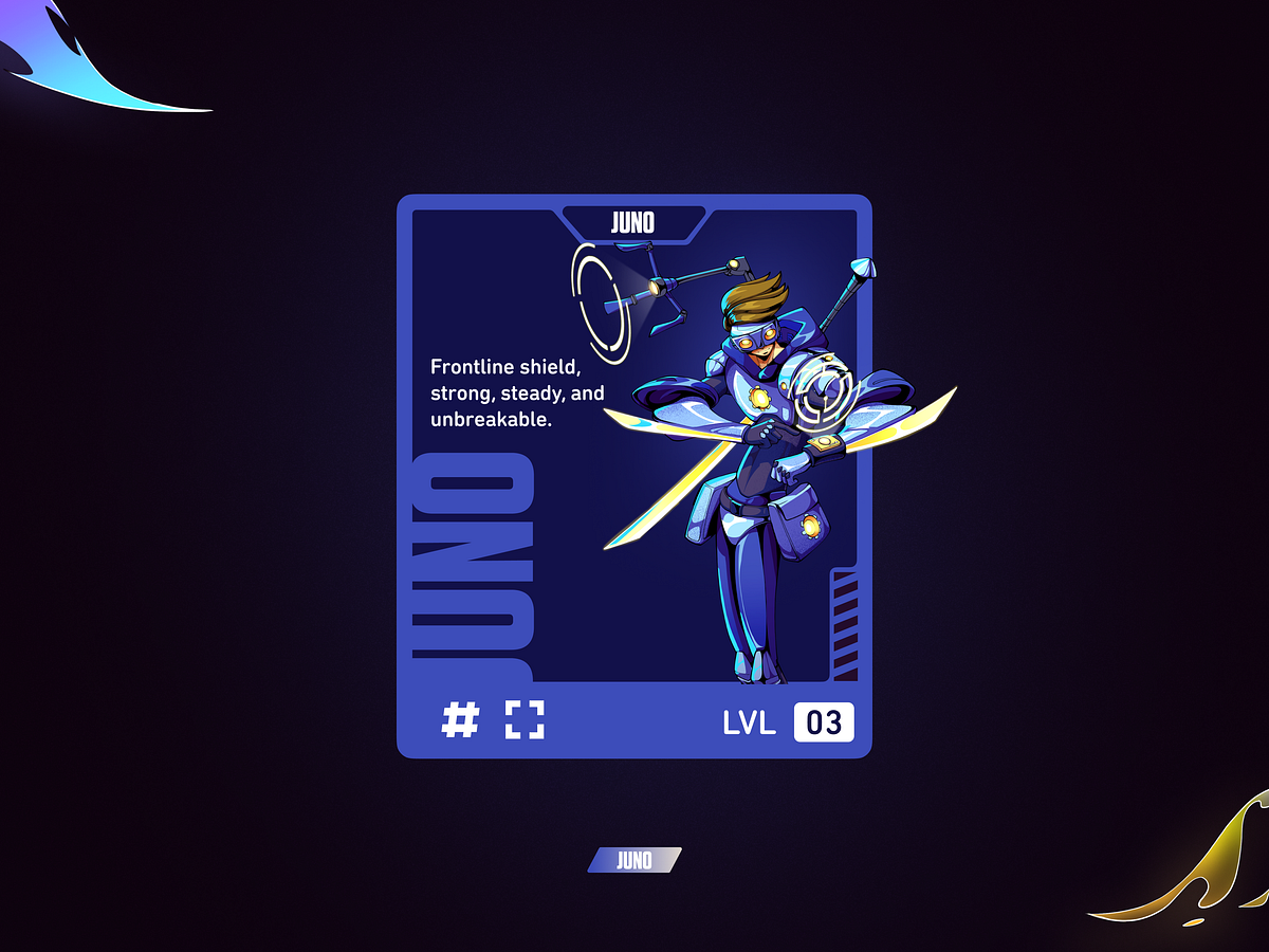 Sci-Fi Warrior illustration Character Cards Design Image 2