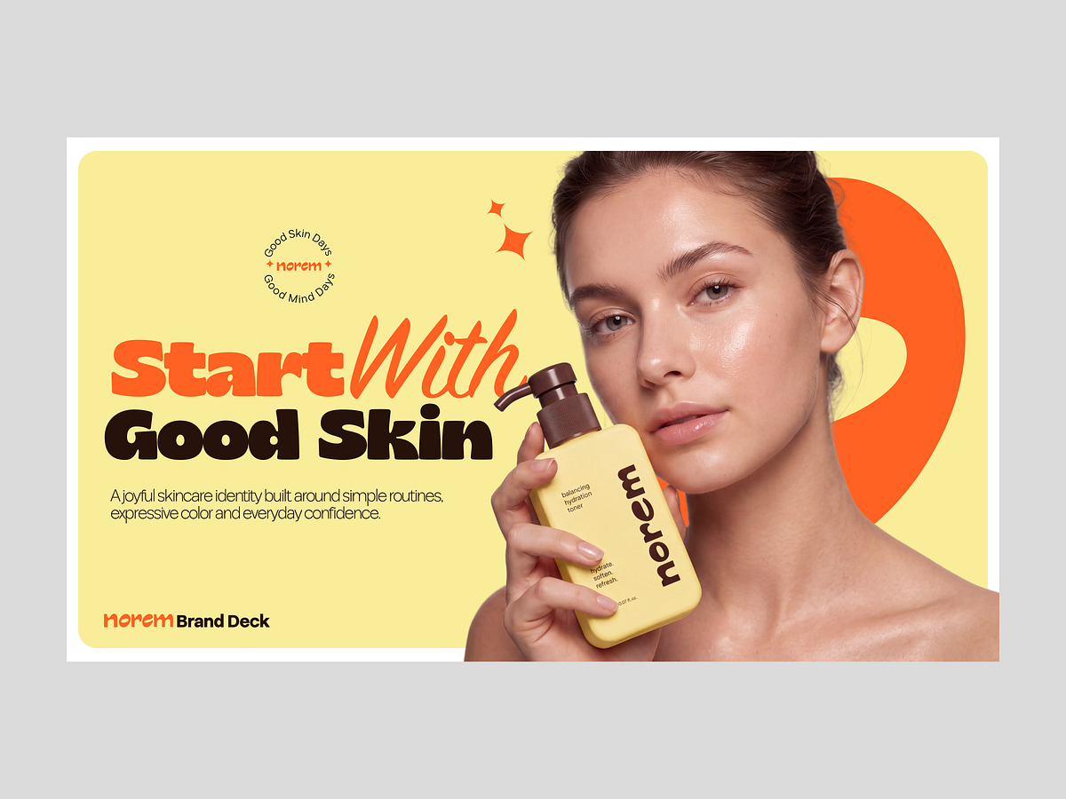 Norem - Skincare Brand Identity Pitch Deck Design Image 0
