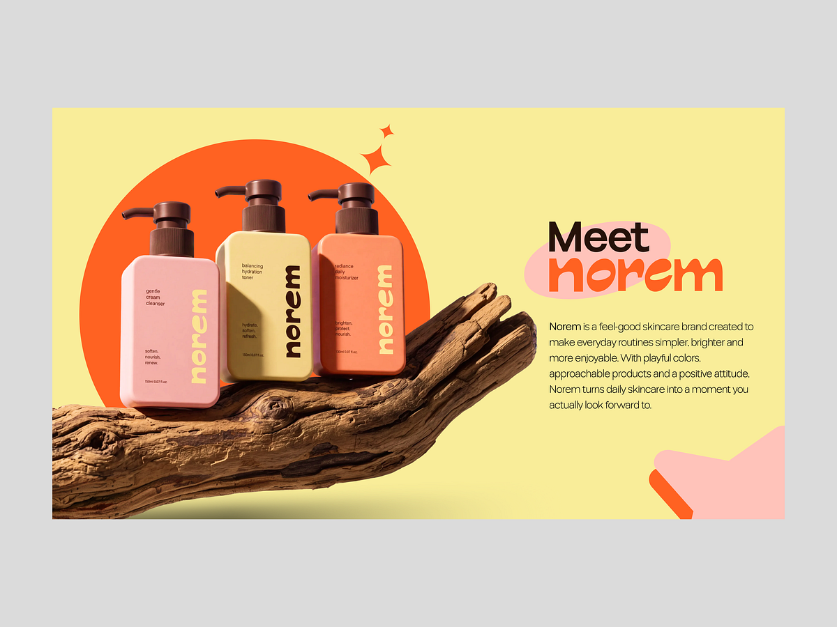 Norem - Skincare Brand Identity Pitch Deck Design Image 2