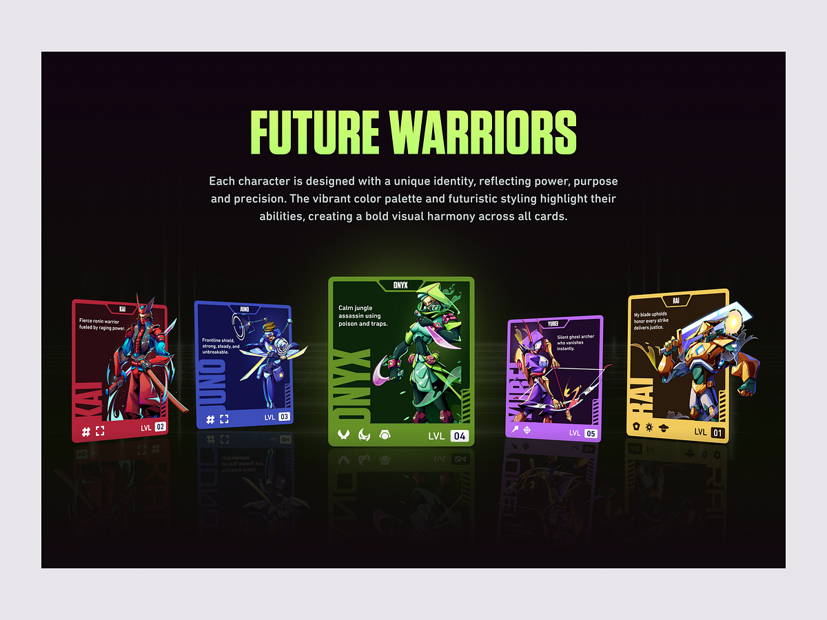 Ronin Neon - Cyberpunk Character Illustration & Card Design Image 6