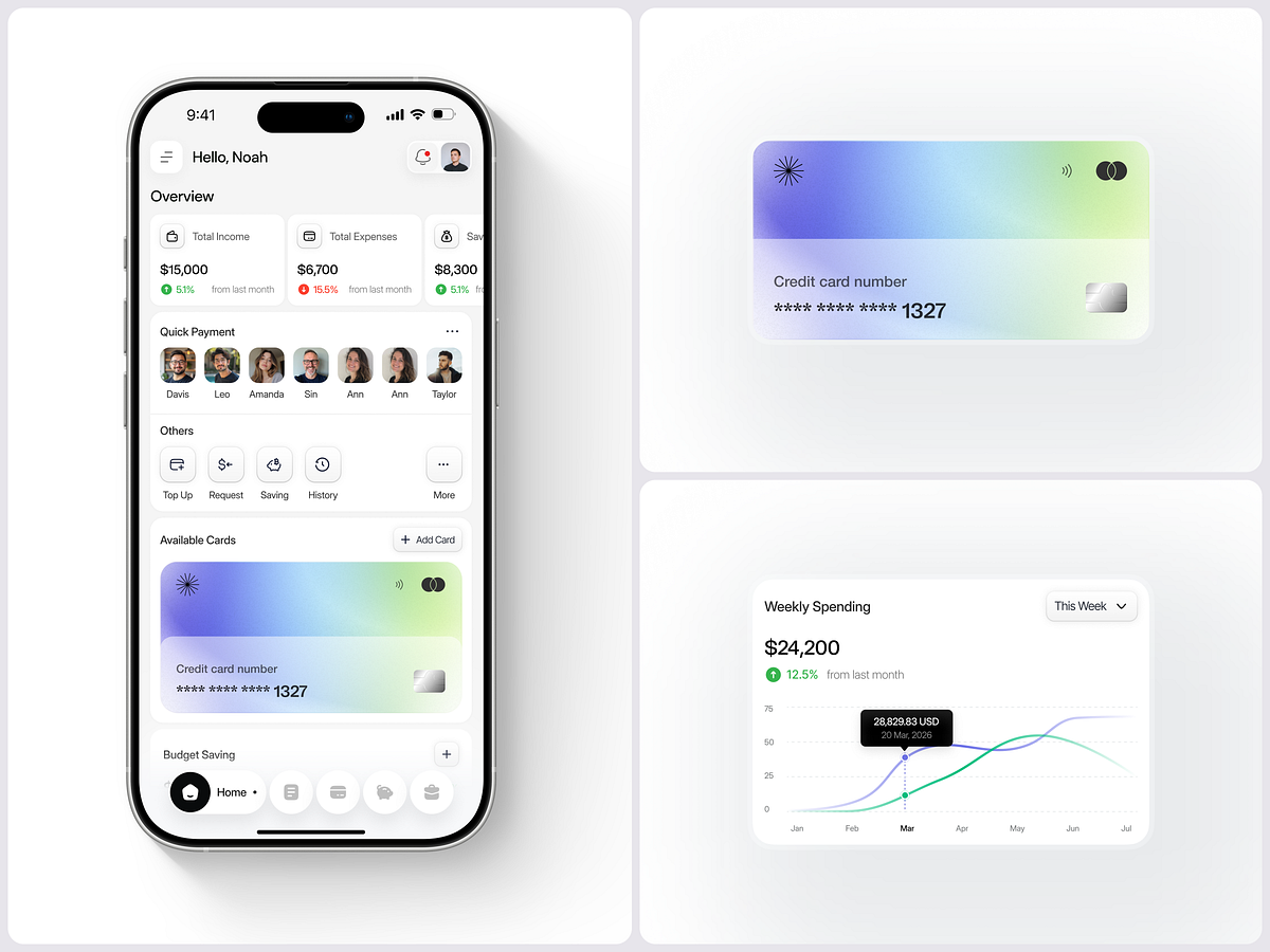 Personal Finance Mobile App UI Design Image 0