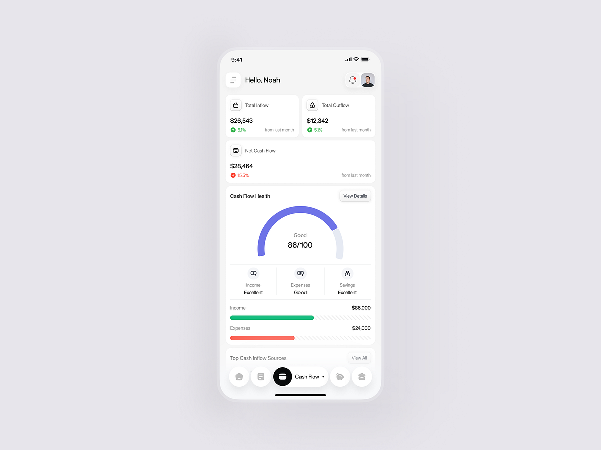 Personal Finance Mobile App UI Design Image 3