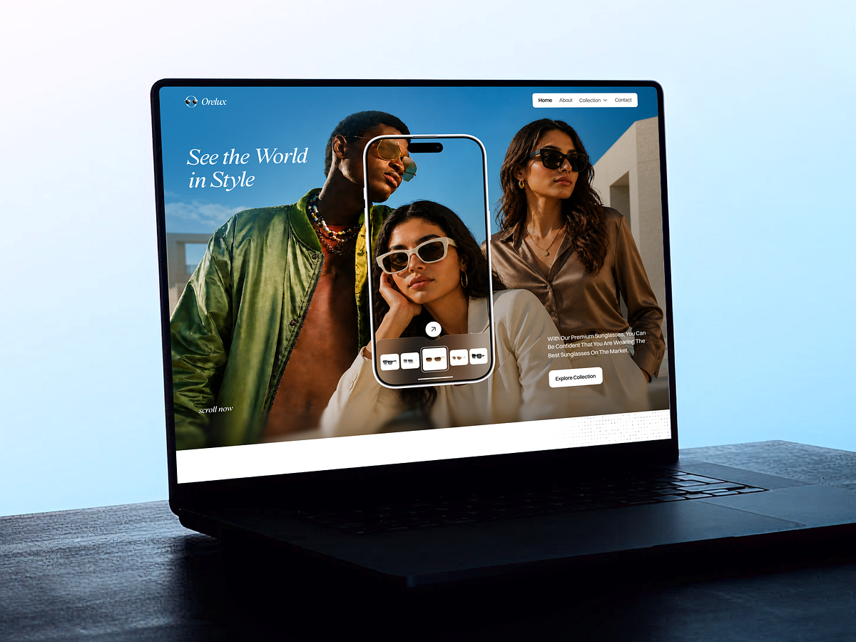 Orelux - Luxury Eyewear E-Commerce Website Design Image 0