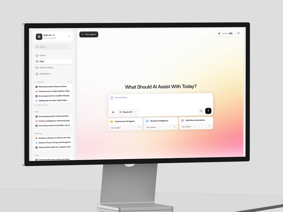 Orbix AI - AI Assistant Dashboard Design System Image 0
