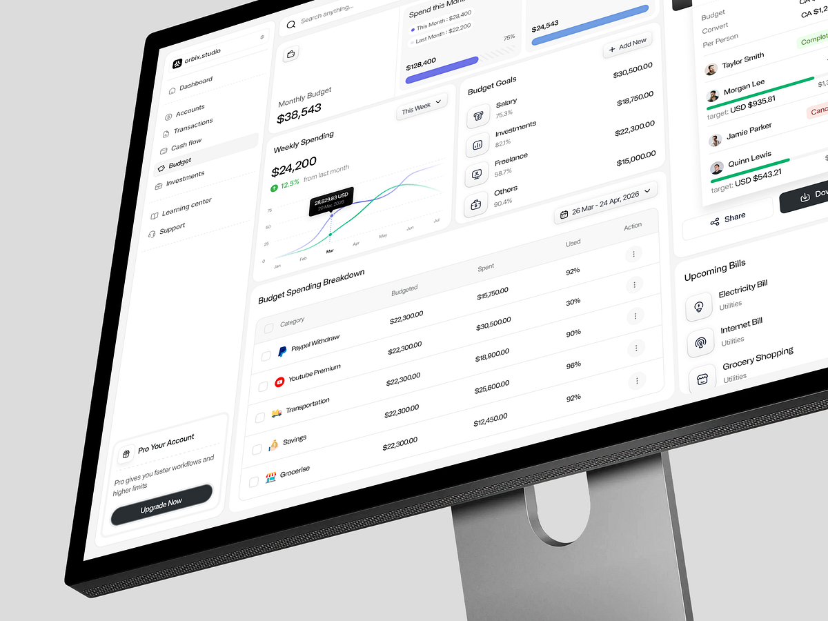 Finance Dashboard UI Design Image 0
