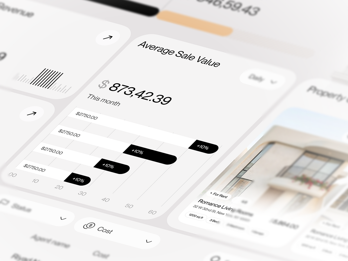 Aurex Living - Real Estate Dashboard UI Design Image 2