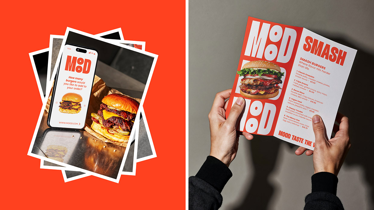 MOOD | Burger Logo & Branding Image 6