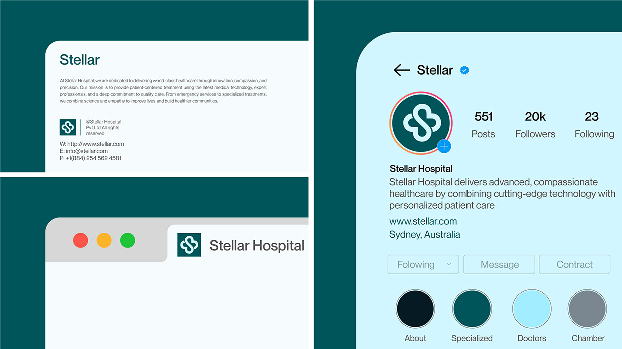 Stellar | Hospital - Logo & Brand identity Image 19