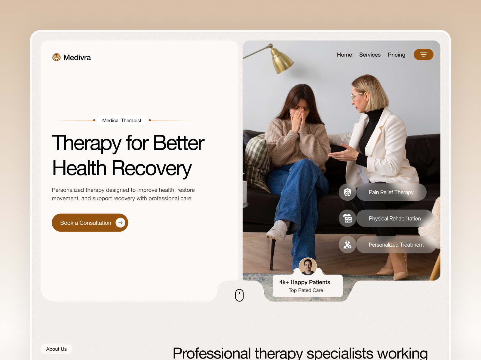 Medivra: Free Medical Website Template by Pixcut Studio LLC — Framer Marketplace