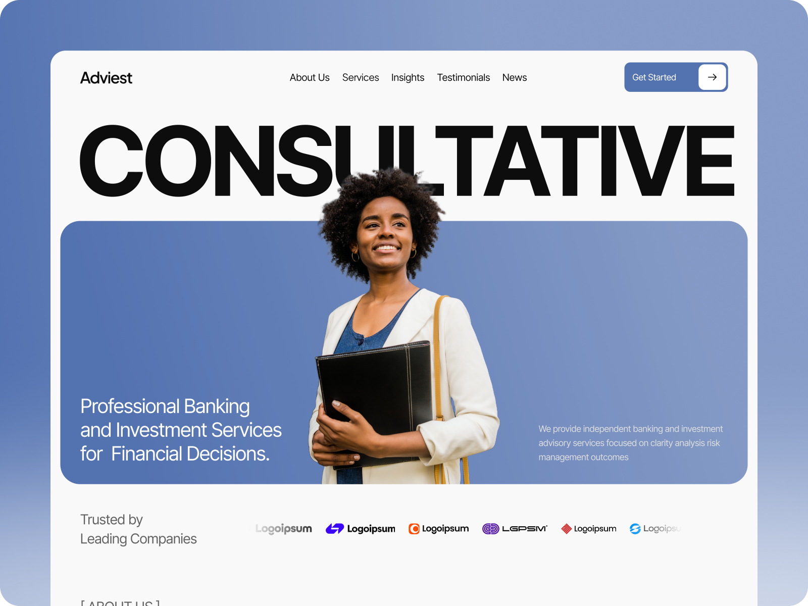 Adviest: Free Agency Website Template by Pixcut Studio LLC